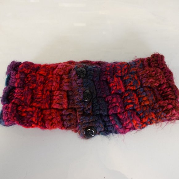 Hand Crafted Accessories - Scarf Adult Knitted Red Shawl Wrap‎ Chunky Cozy Winter